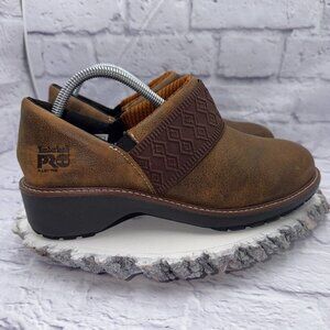 Timberland Pro Alloy Toe ESD Safety Work Clog Womens Size 10 Anti Slip Brown